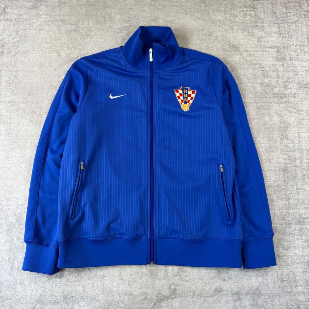 Croatia Jacket Mens XL Blue Nike Soccer Track Full Zip Football HNS Hrvatska